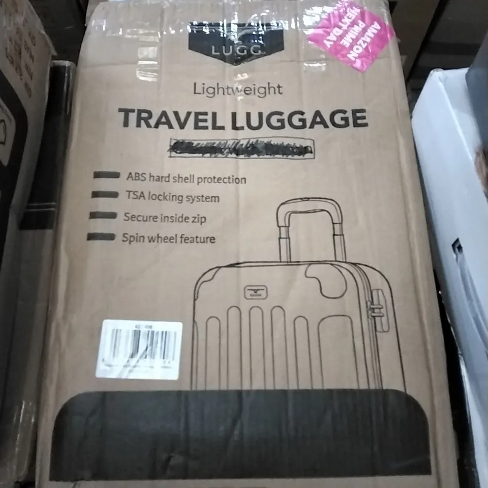 BOXED LUGG LIGHTWEIGHT TRAVEL LUGGAGE CASE - COLOURS VARY 