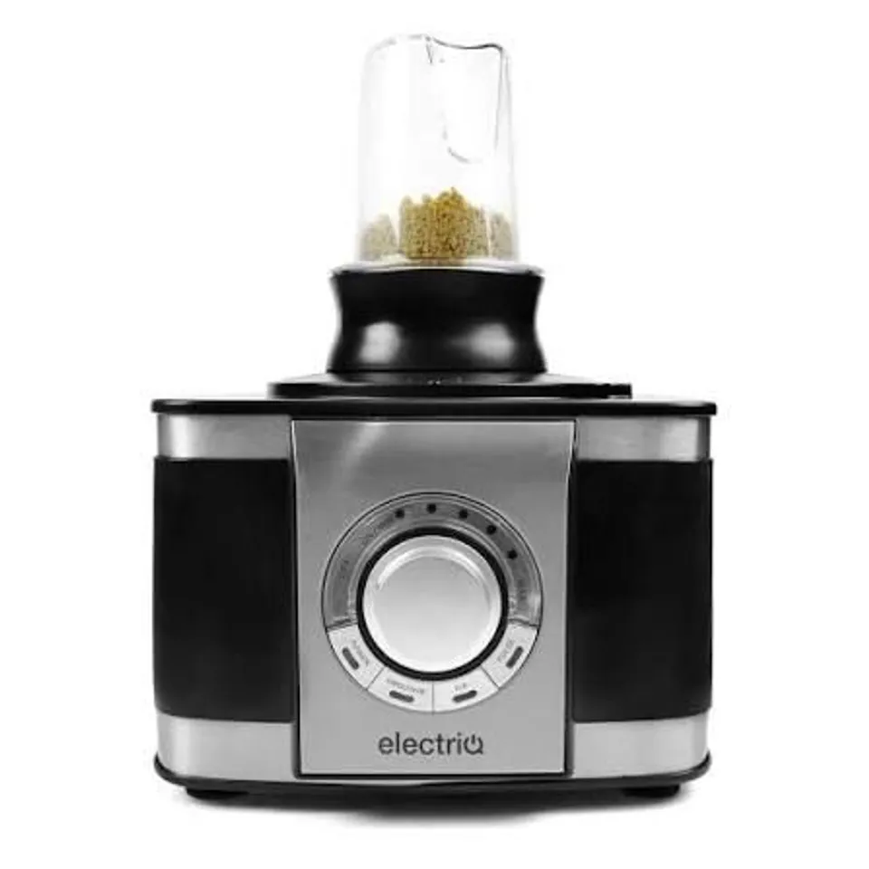 BOXED GRADE A1 - ELECTRIQ 10-IN-1 1100W MULTIFUNCTIONAL FOOD PROCESSOR IN STAINLESS STEEL AND BLACK COMPARE SKU: 77447743/1/EIQFPSSEF QUICKFIND CODE: 1258796