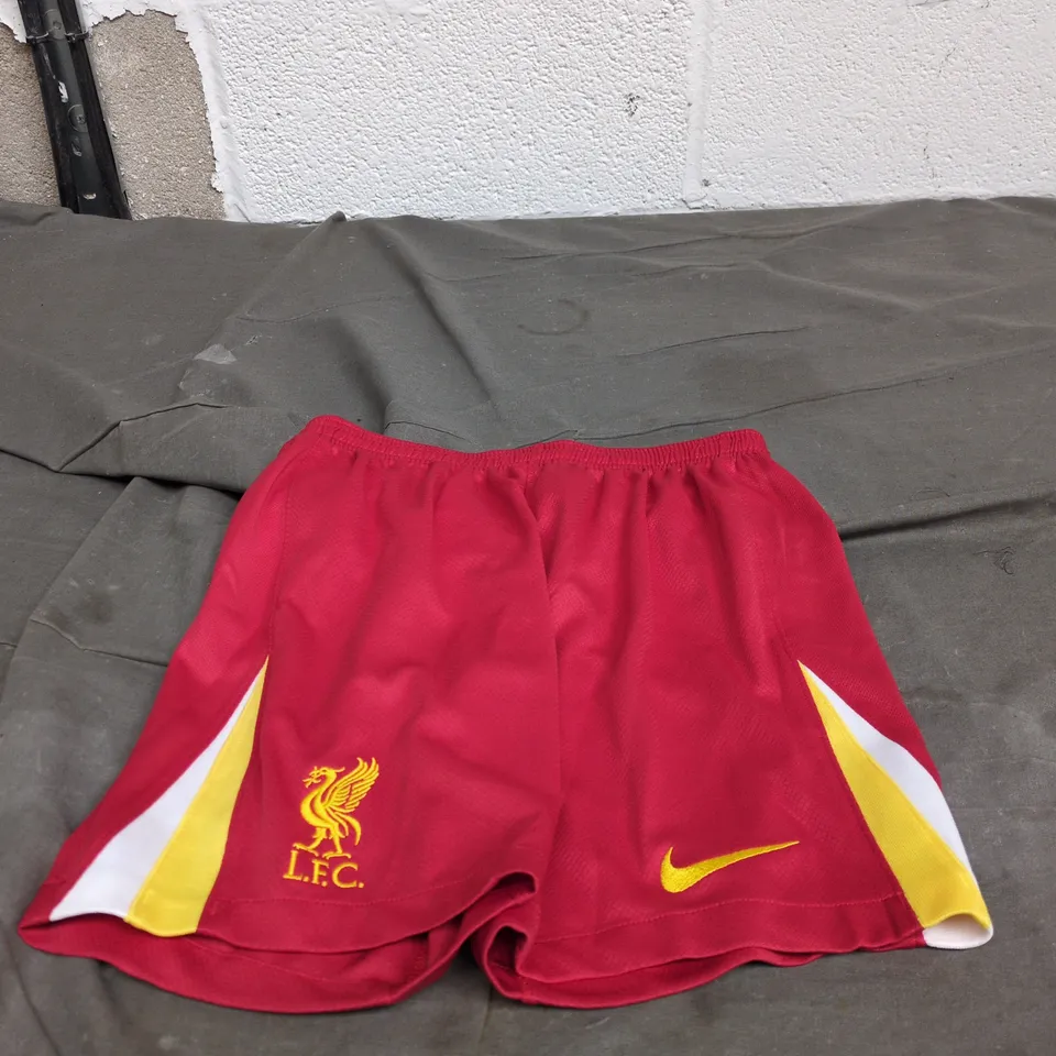 LIVERPOOL FC NIKE DRI-FIT YOUTH FOOTBALL SHORTS – RED, SIZE M (137-147 CM)