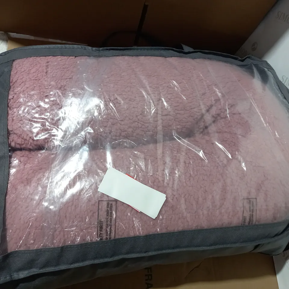 DESIGNER PINK FUR EFFECT FABRIC LONG CUSHION