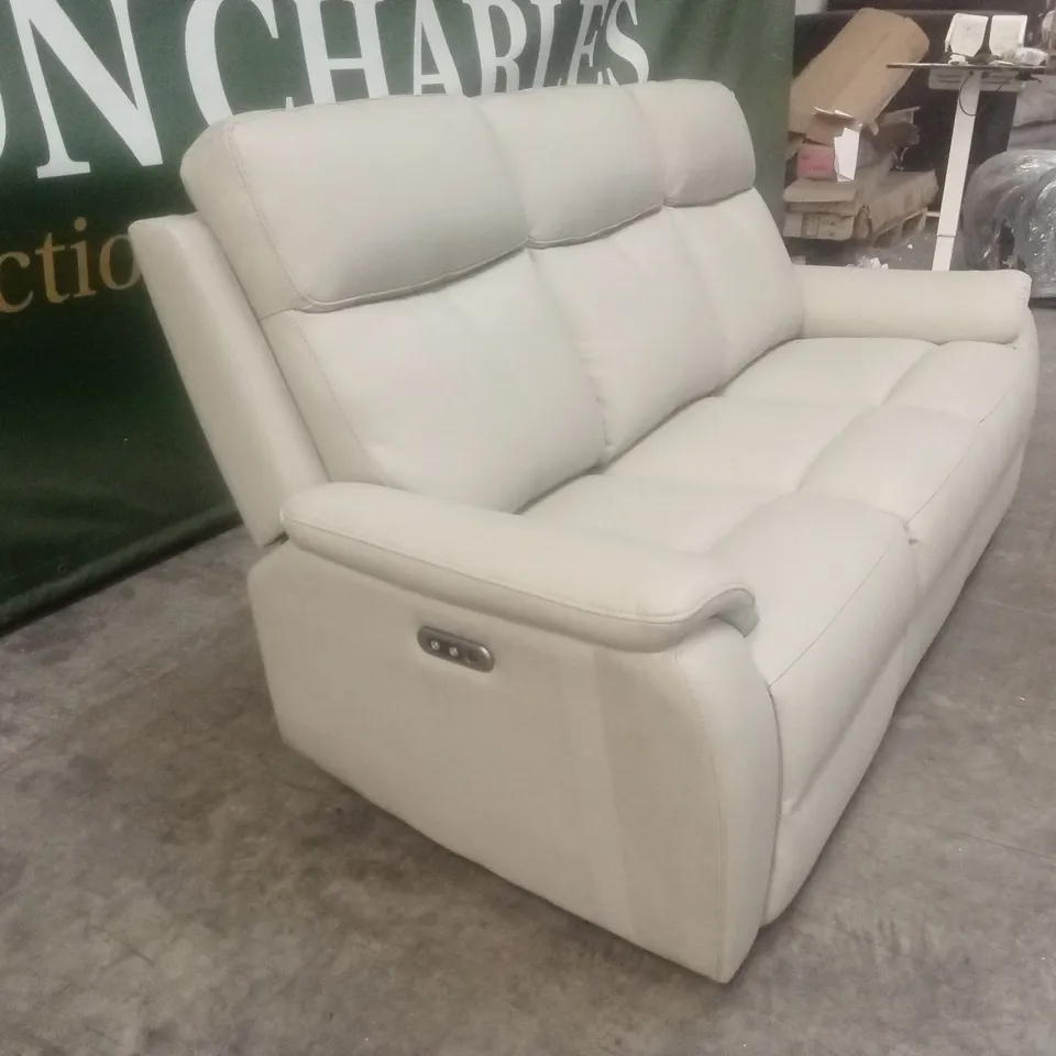 KINGSMERE 3 SEATER LEATHER POWER RECLINER SOFA RRP £1029