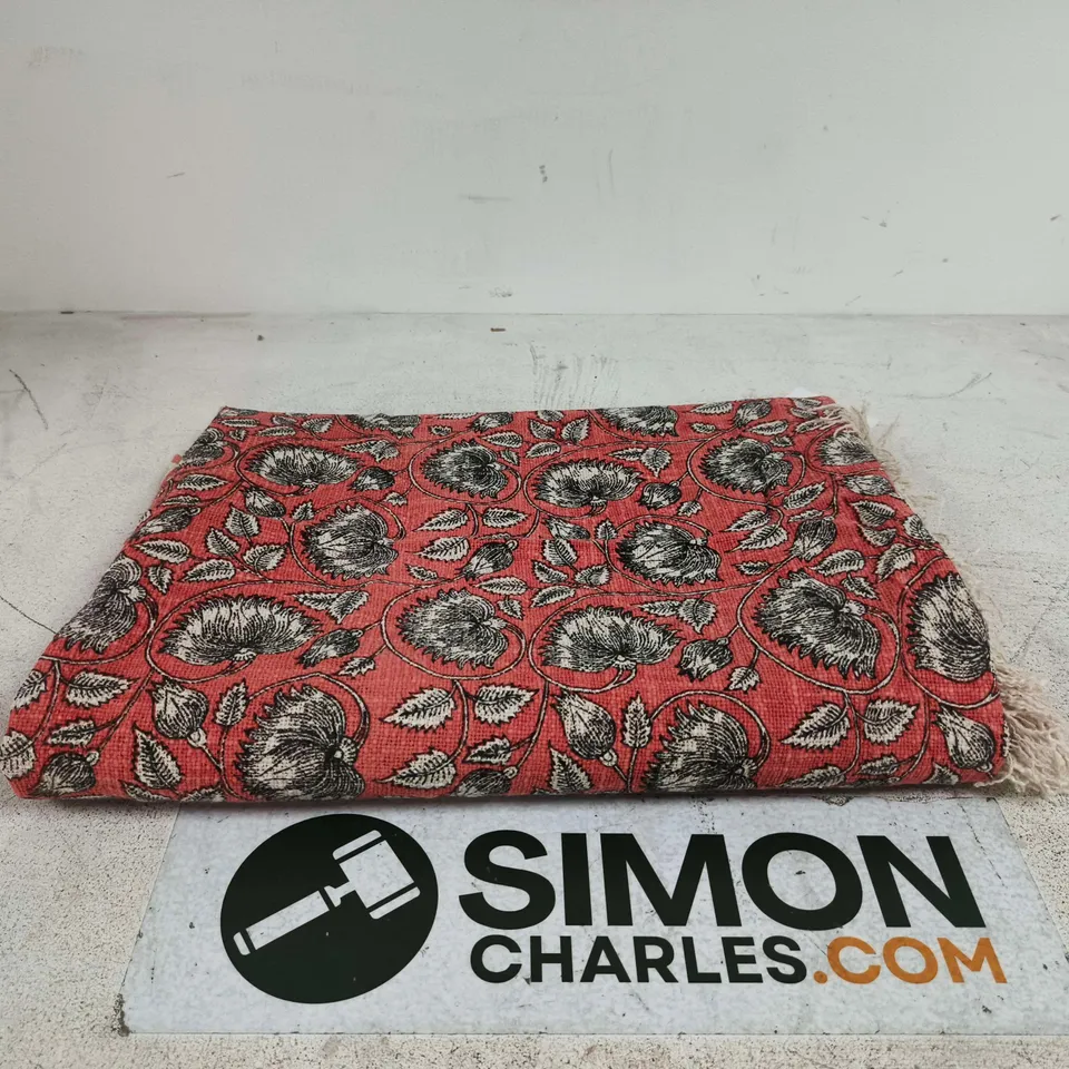 SET OF 2 HANDICRAFT (MADE IN INDIA) RUGS WITH TASSLES SIZE UNSPECIFIED