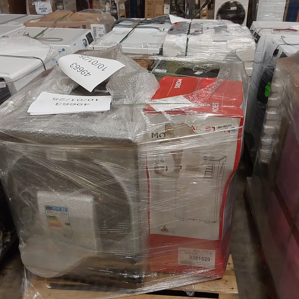 PALLET OF APPROXIMATELY 4 UNPROCESSED RAW RETURN WHITE GOODS TO INCLUDE;