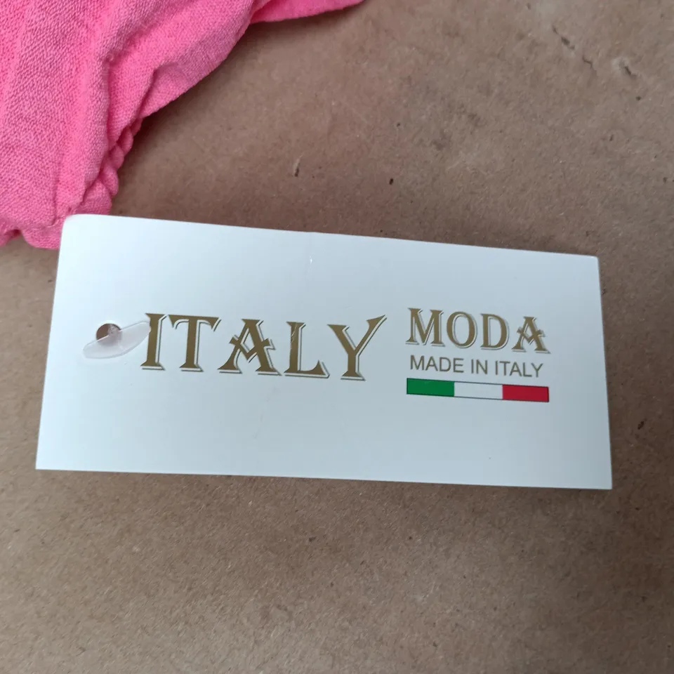ITALY MODA PINK PLEATED DRESS – WOMEN'S, MADE IN ITALY