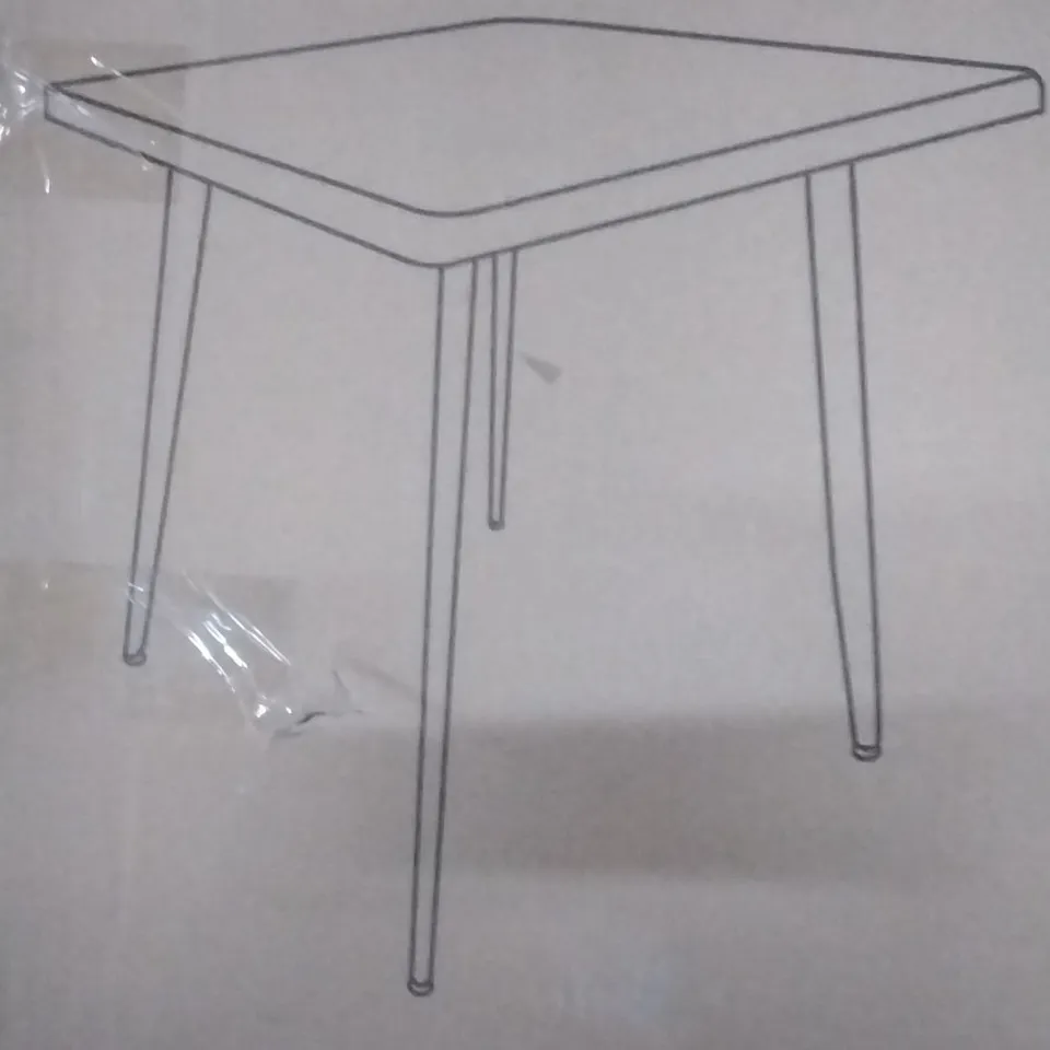 BOXED ZURI SQUARE DINING TABLE IN WHITE - H75 X W75 X D75 cm 