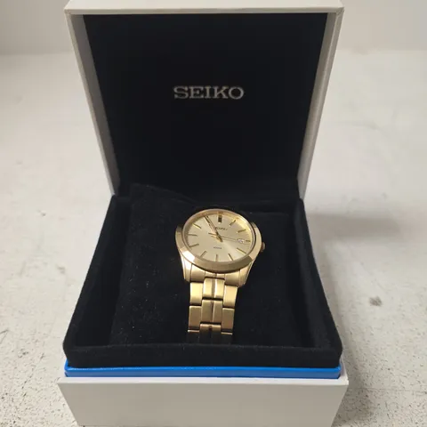 SEIKO GOLD-TONE WRISTWATCH – BOXED