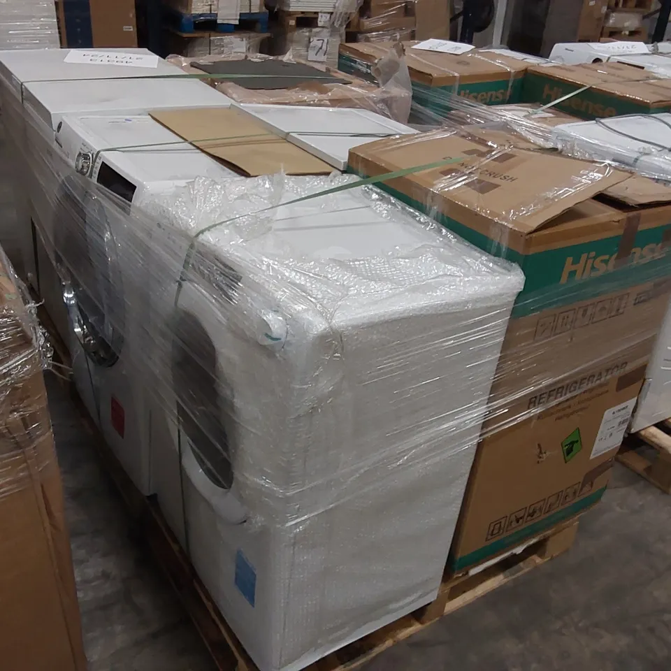 PALLET OF APPROXIMATELY 6 UNPROCESSED RAW RETURN WHITE GOODS TO INCLUDE;