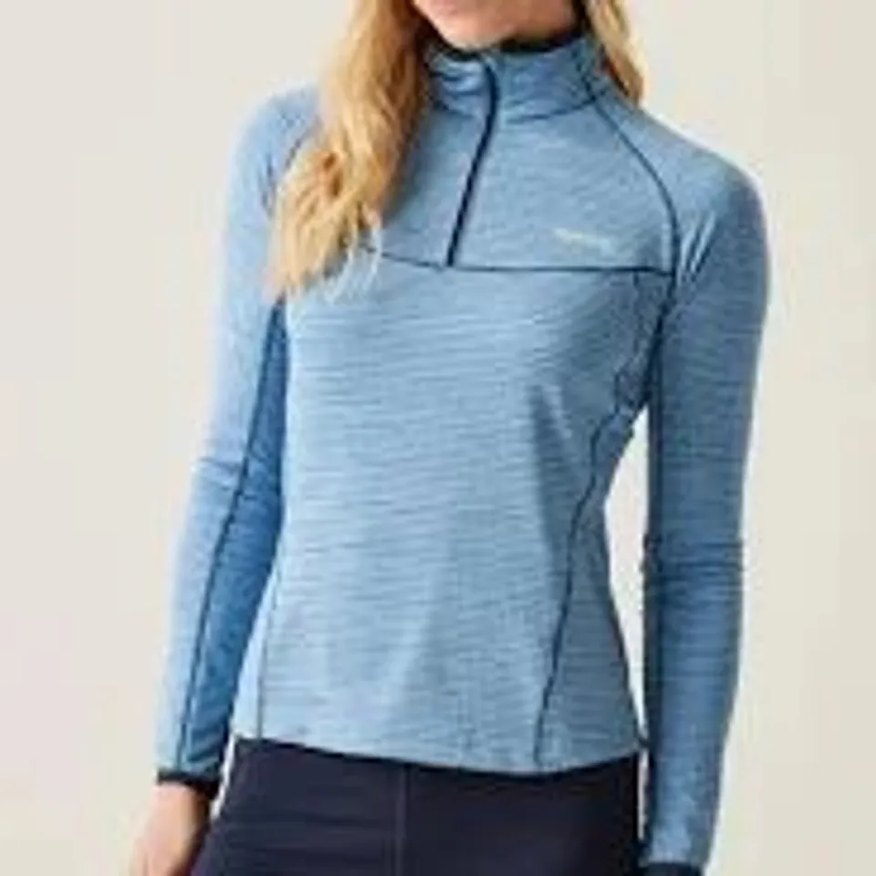 REGATTA WOMENS YONDER II HALF ZIP FLEECE TOP CORONET BLUE UK SIZE 10