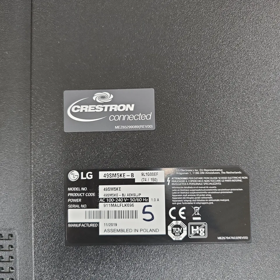 LG 49SM5KE-B 49-INCH COMMERCIAL SIGNAGE MONITOR