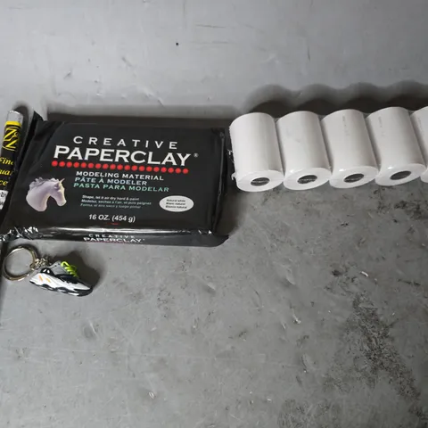 APPROXIMATELY 12 ASSORTED ITEMS TO INCLUDE - CREATIVE PAPER CLAY , POS MACHINE RECIPETS ETC