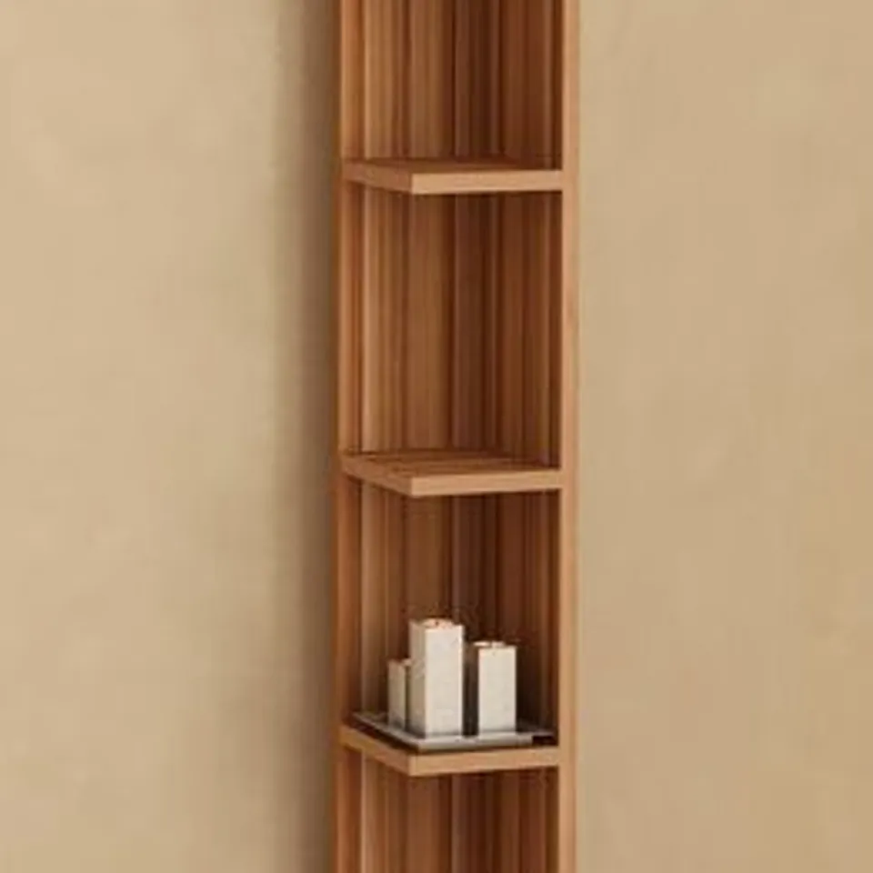 BOXED WHEELER STAND CORE WALNUT BOOKCASE