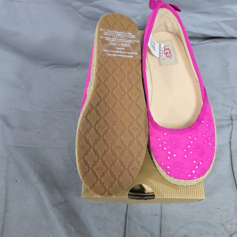 UGG TASSY PINK 2 KIDS ESPADRILLE FLATS – PINK SUEDE