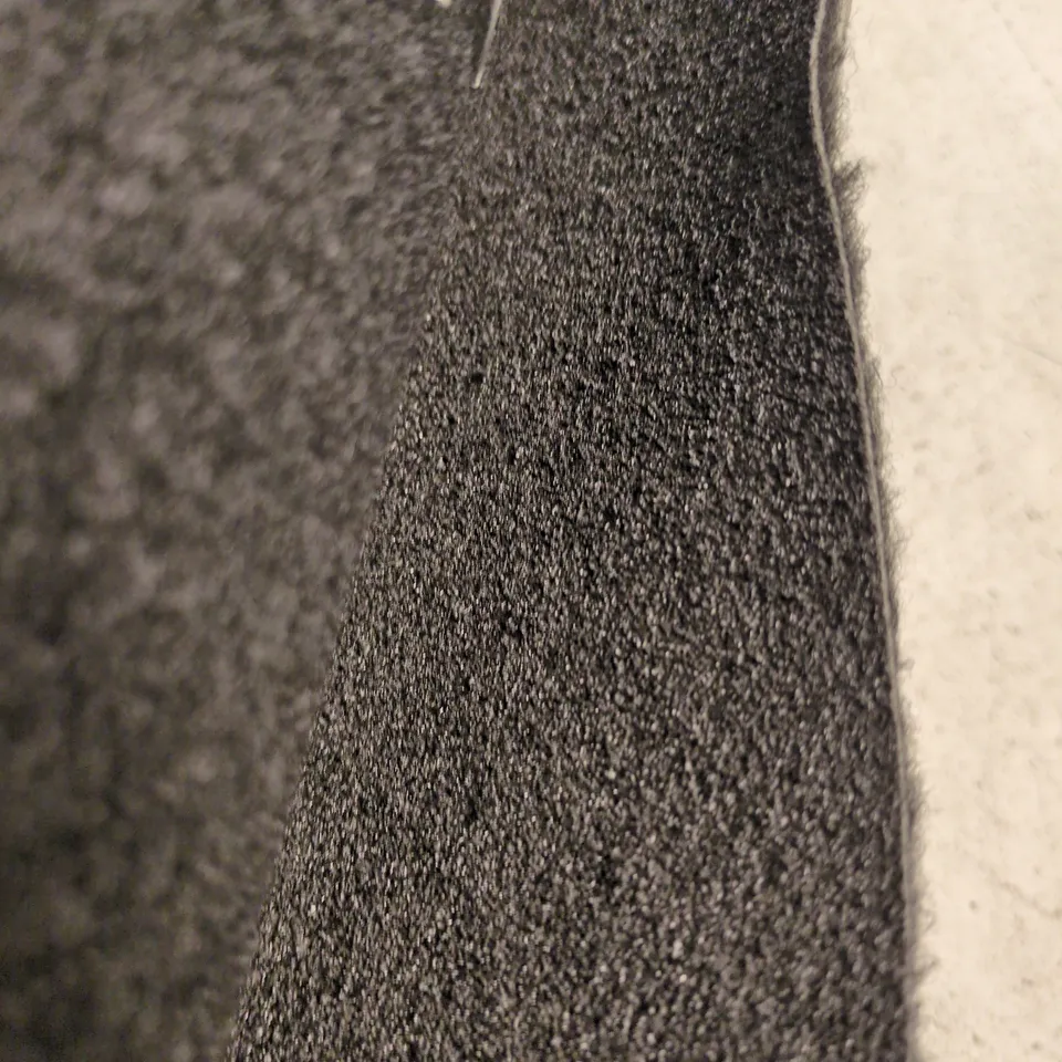 CARPET / RUG ROLL – BLACK, UNROLLED SIZE UNKNOWN (CARP-CUT-4026) – IN PLASTIC