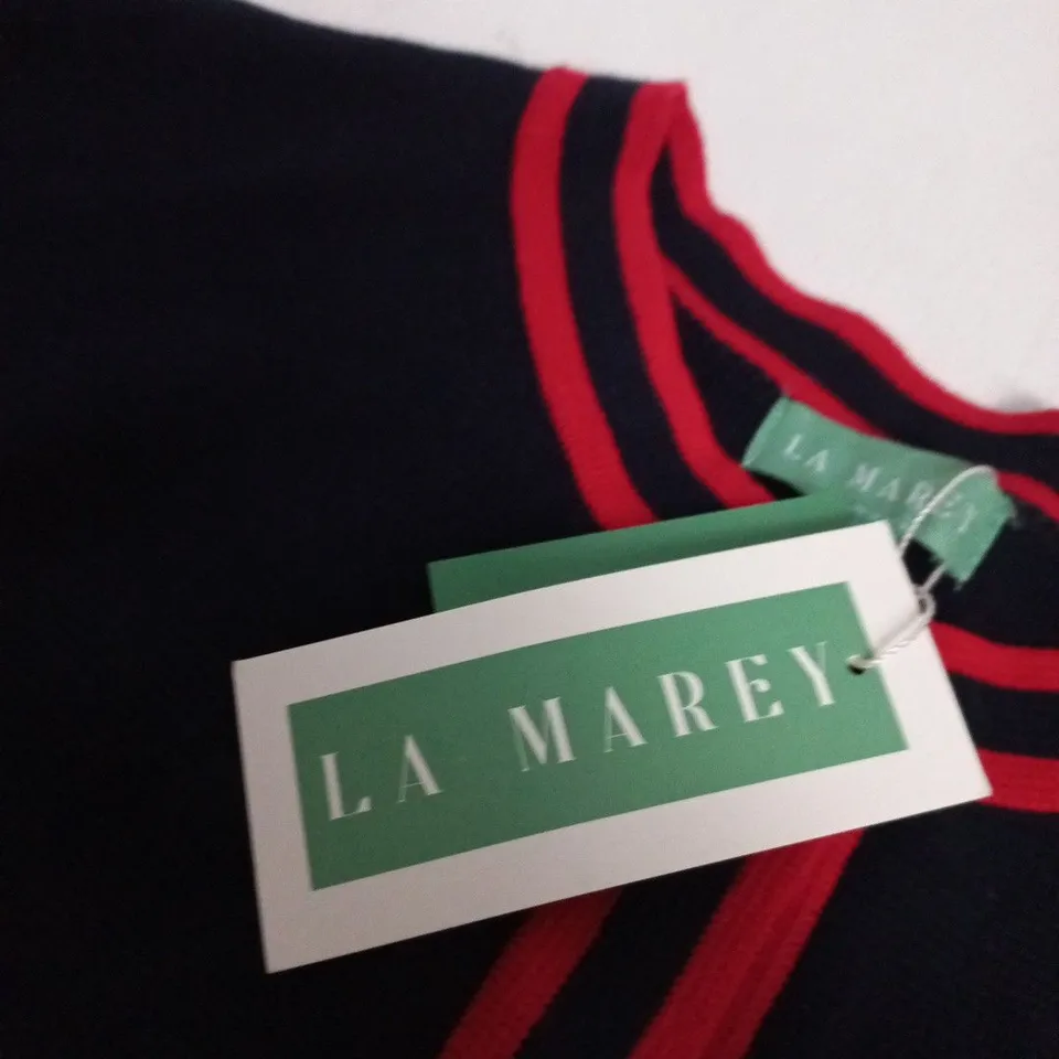LA MAREY NAVY CARDIGAN WITH RED TRIM – UK SIZE L (LA MAREY)