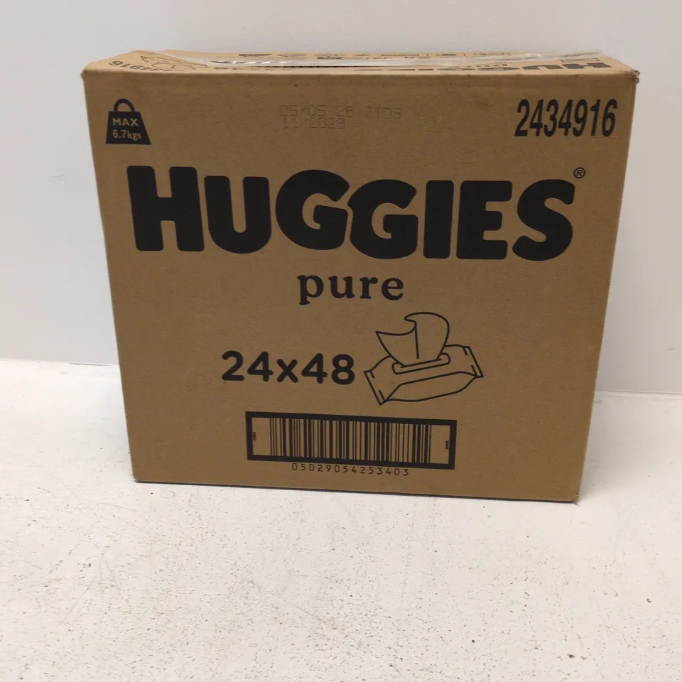 HUGGIES PURE BABY NAPPIES BOX – 24 X 48