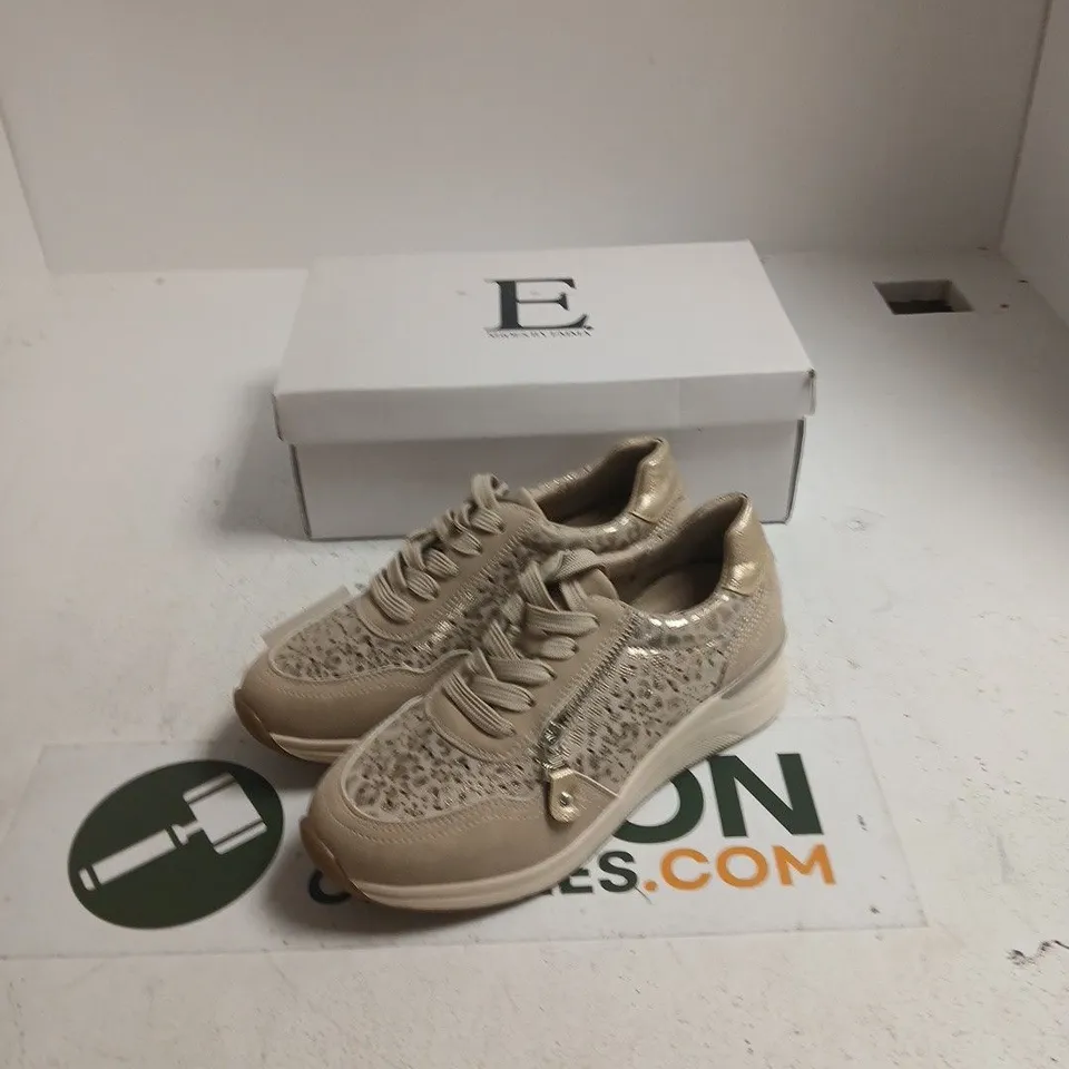 E. SHOES BY EMMA SHOREDITCH BEIGE WOMEN'S SNEAKERS – UK 4