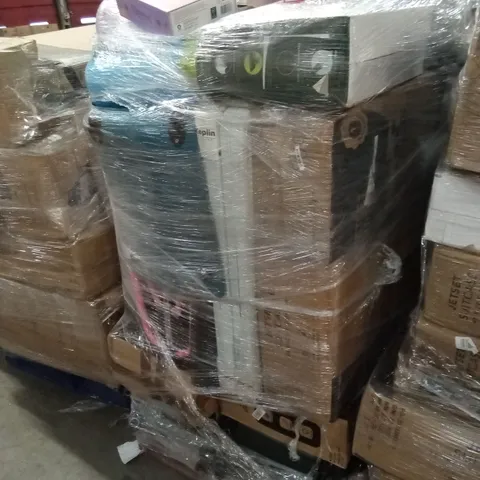PALLET OF ASSORTED E-COMMERCE GOODS AND PRODUCTS TO INCLUDE; YOGA MATS, KIDS HELMET, SUITCASES/CABIN BAGS, CAMPING CHAIRS, DISNEY PRINCESSES BAKING SETS, OUTDOOR FOLDING TABLE, LEAF BLOWER ETC