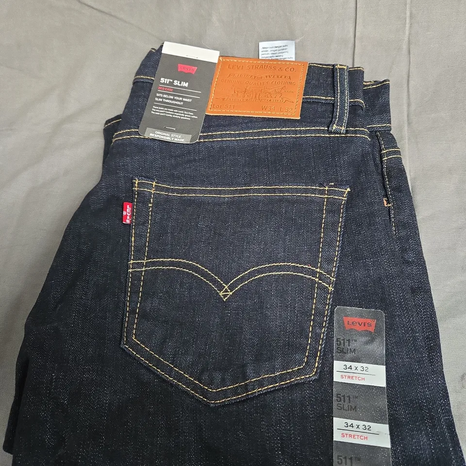 LEVIS STRAUSS 511 SLIM FIT DENIM JEANS SIZE W34