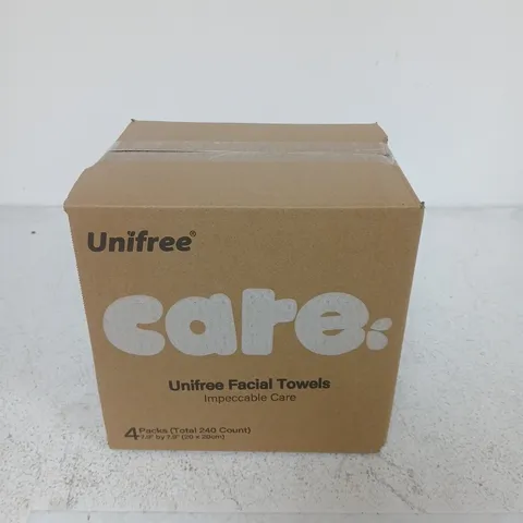 SEALED UNIFREE CARE FACIAL TOWELS β 4 PACKS