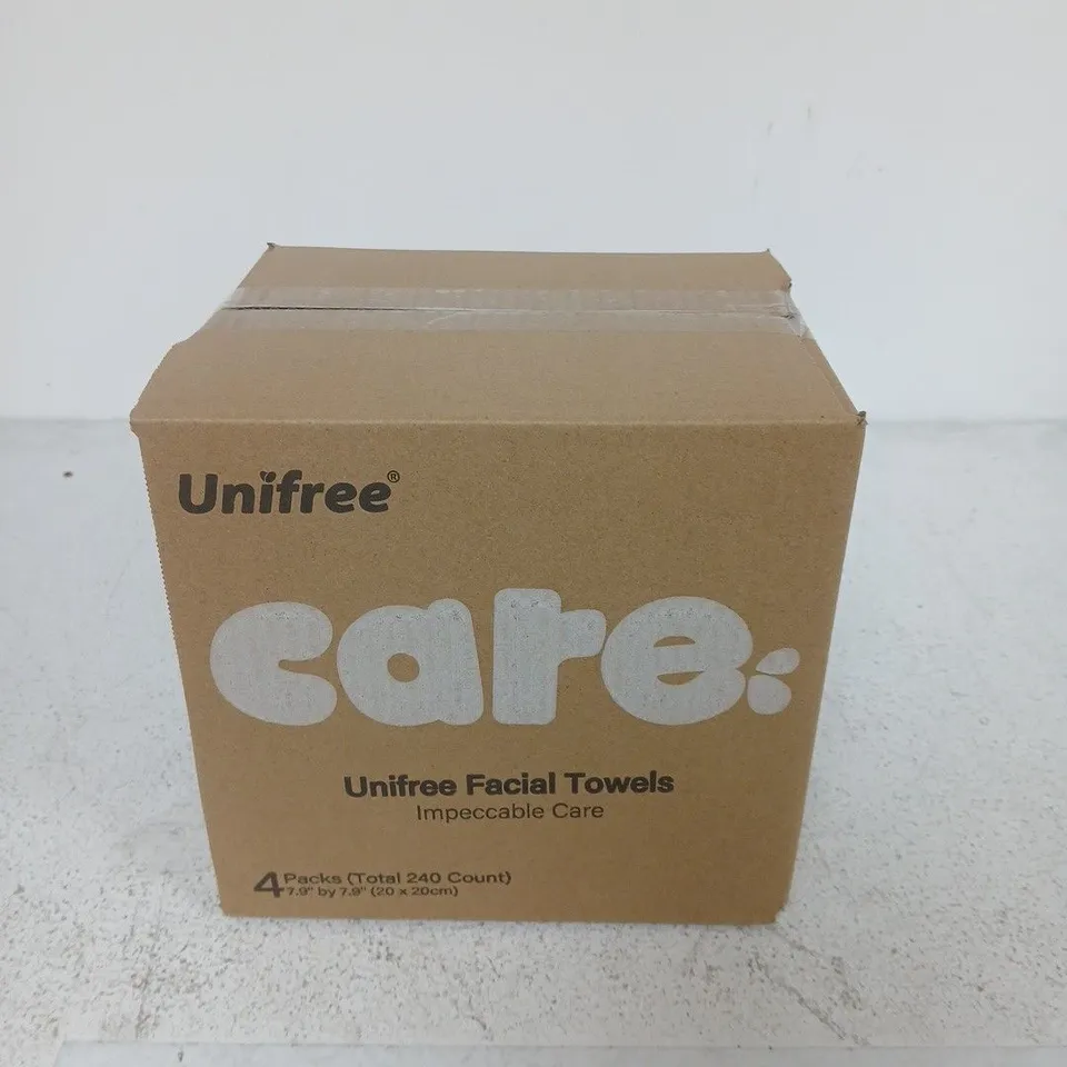 SEALED UNIFREE CARE FACIAL TOWELS – 4 PACKS