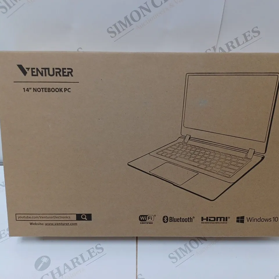 BRAND NEW BOXED VENTURER EUROPA 14 PLUS 14" NOTEBOOK PC - MATT BLACK