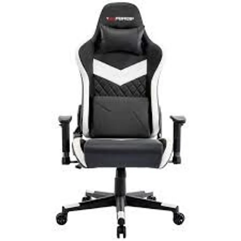 BOXED GT FORCE EVO CT LEATHER RACING SPORTS OFFICE CHAIR IN WHITE