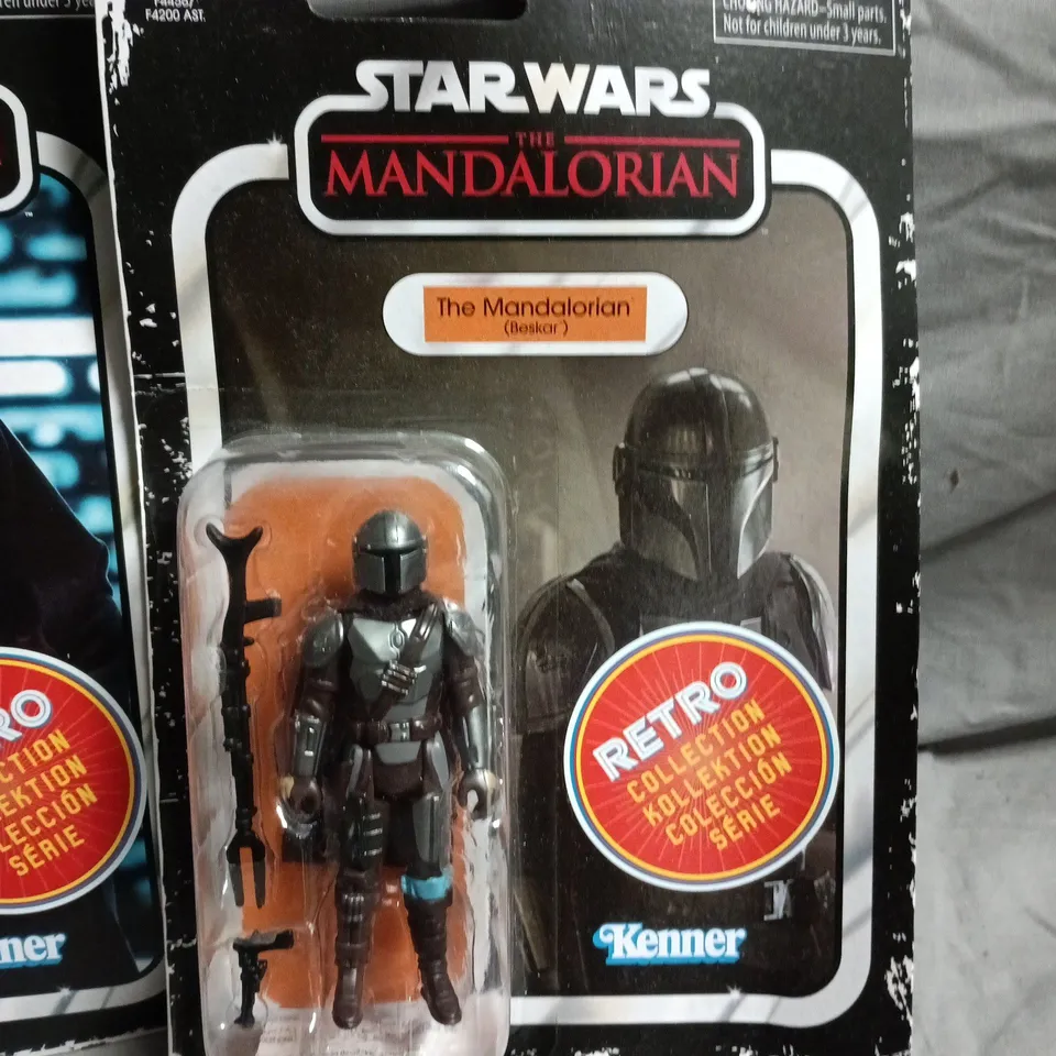 LOT OF 3 STAR WARS THE MANDALORIAN RETRO COLLECTION ACTION FIGURES 