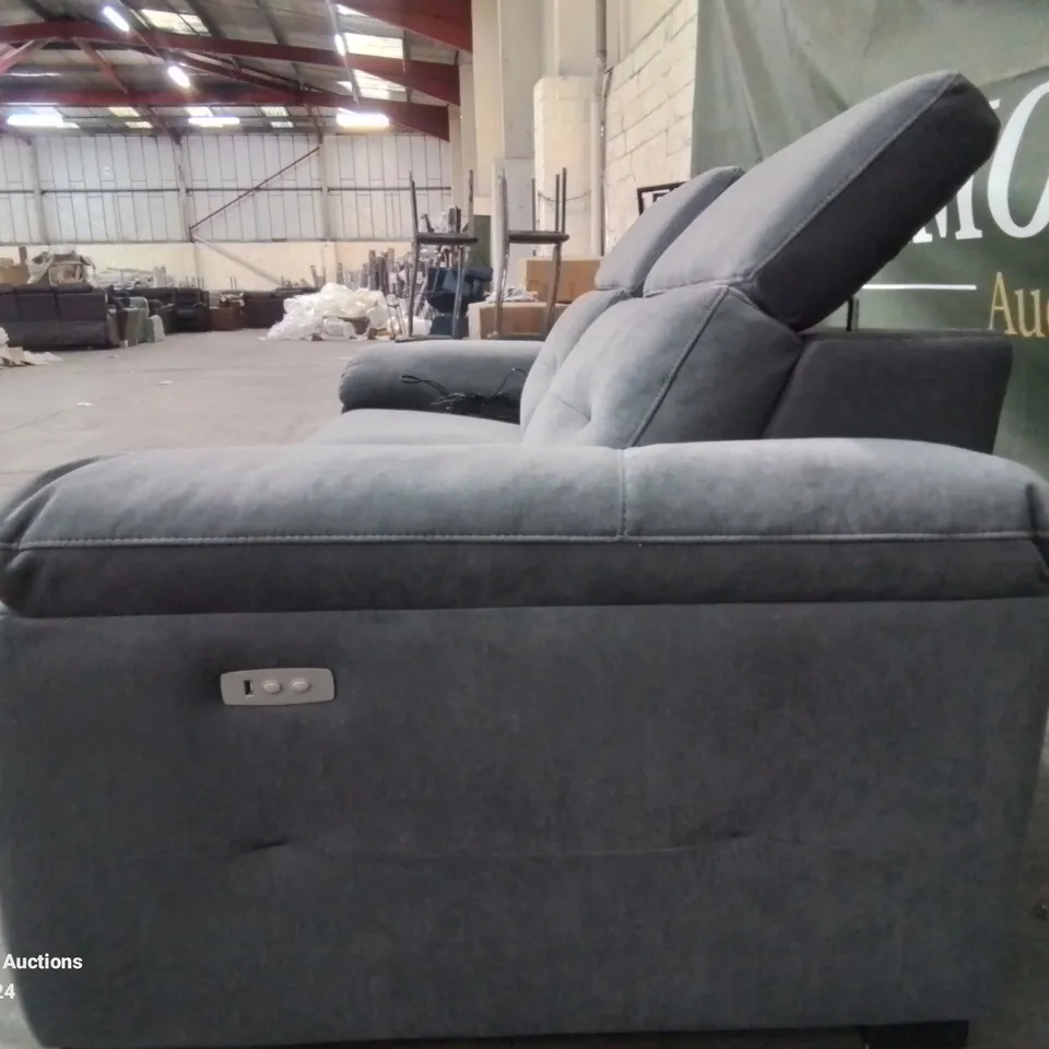 QUALITY DESIGNER BOWEN 3 SEATER POWER RECLINER IN GREY