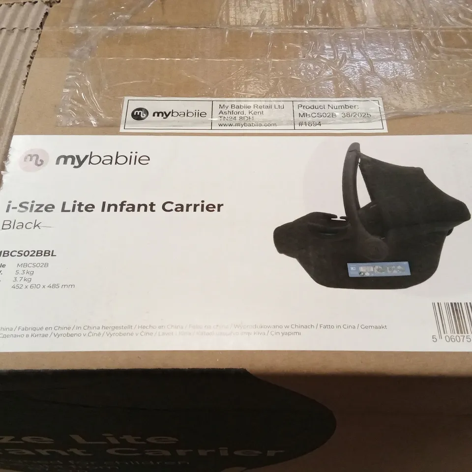 BOXED MYBABIIE I-SIZE INFANT CARRIER - BLACK 