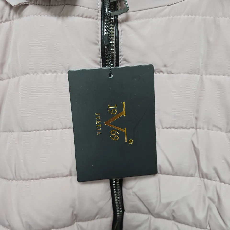 19V69 ITALIA (BY VERSACE) WOMEN'S QUILTED PUFFER JACKET – ROSE PINK - SIZE L