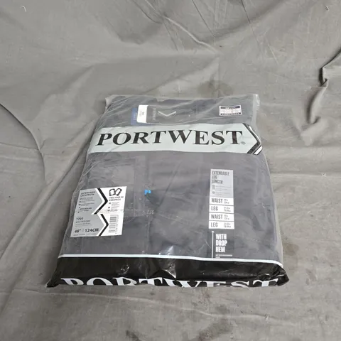 PORTWEST WX3 TROUSERS IN METAL GREY WITH KNEEPADS SIZE 48" REGULAR