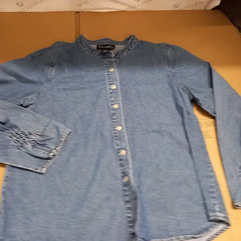 DENIM & CO COLLARLESS JACKET - L