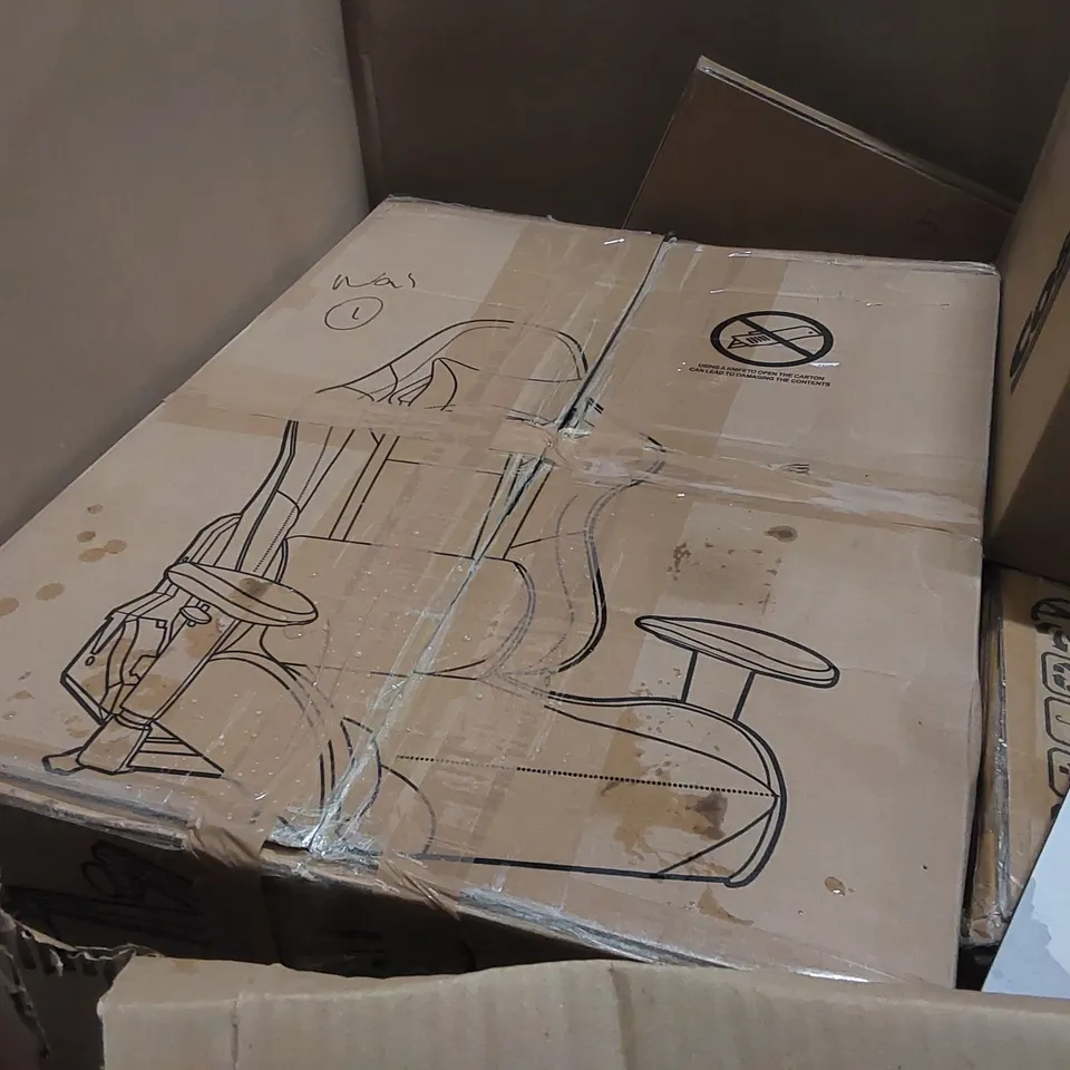 PALLET OF ASSORTED ITEMS INCLUDING: COUNTERTOP DISHWASHER, GAMING CHAIR, MULTI-FUNCTION CLOTHES DRYER, ELECTRIC BLANKET, STEAM CLEANER, AIR FRYER ECT
