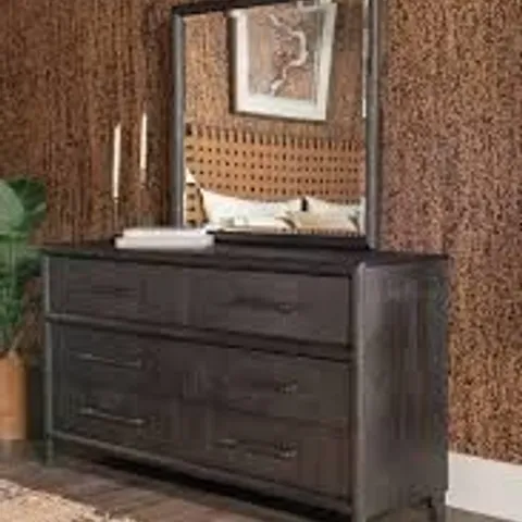 BOXED DORSEY 6 DRAWER DRESSER - BASALT GREY (1 BOX)