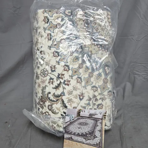 FLORAL PATTERN RUG IN CREAM MULTI (200X290CM)