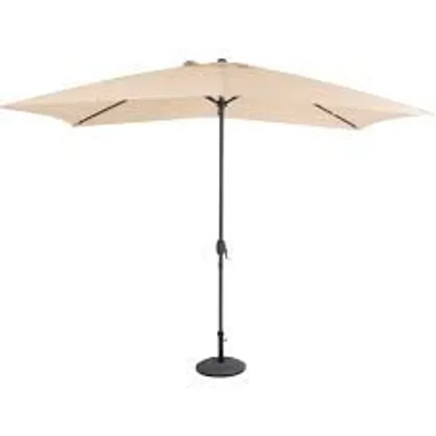 BOXED CHARLES BENTLEY BEIGE HALF BALCONY PARASOL 2.7M