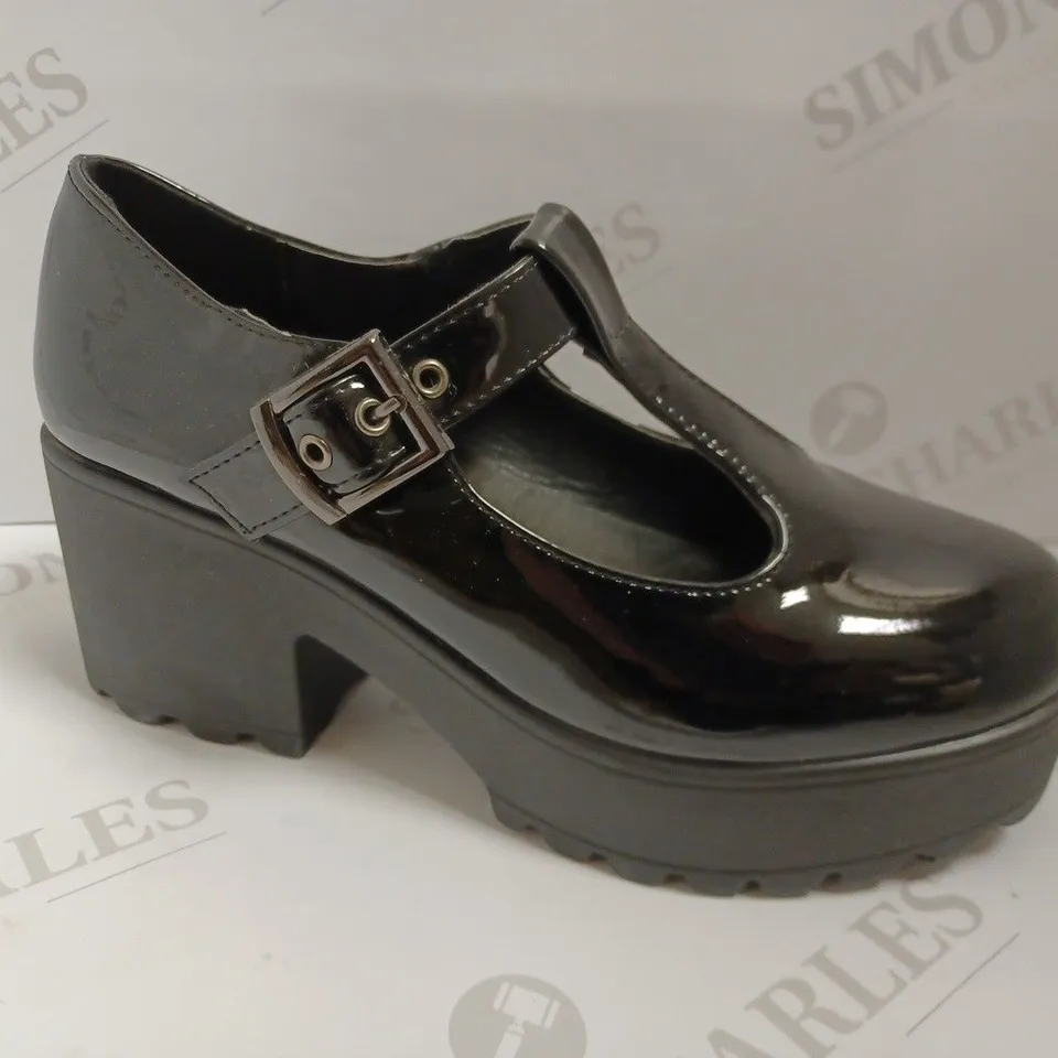 KOI VEGAN BLACK PATENT MARY JANES - SIZE 4