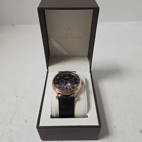 BOXED SAMUEL JOSEPH AUTOMATIC LIMITED EDITION ROSEGOLD WATCH
