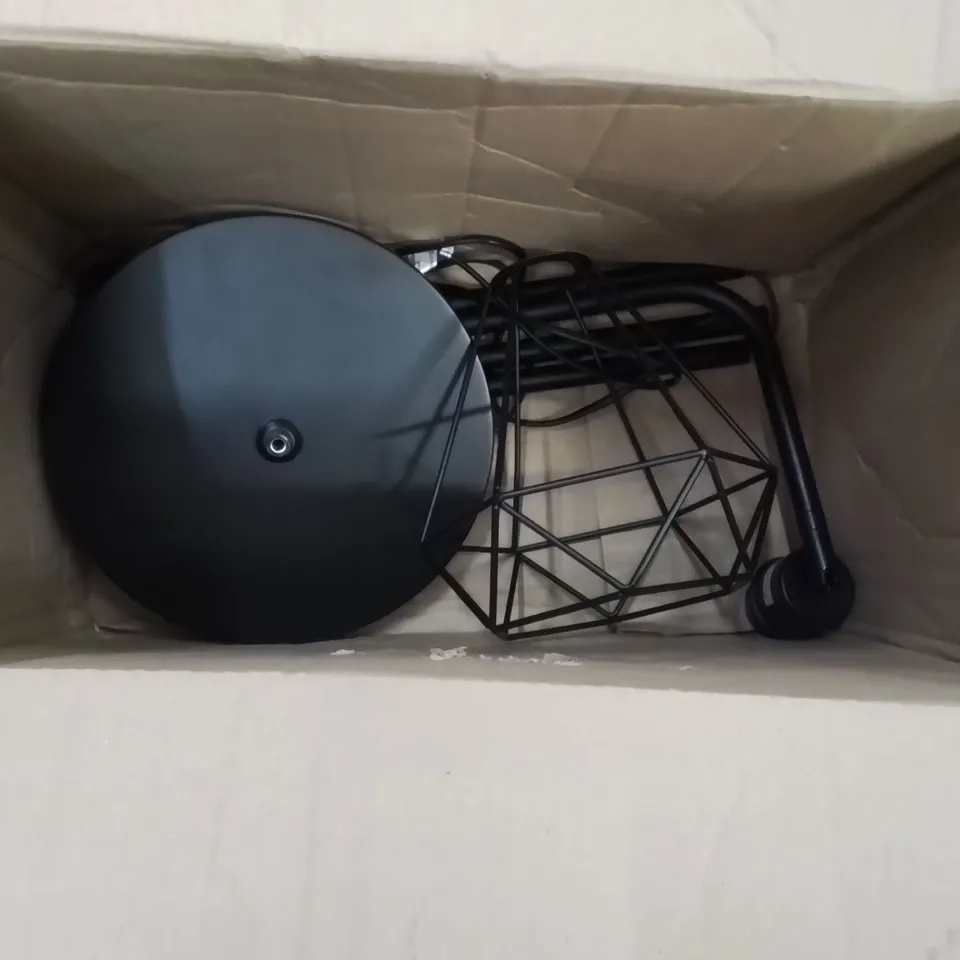 BOXED CREGAN BLACK SWING ARM FLOOR LAMP (1 BOX)
