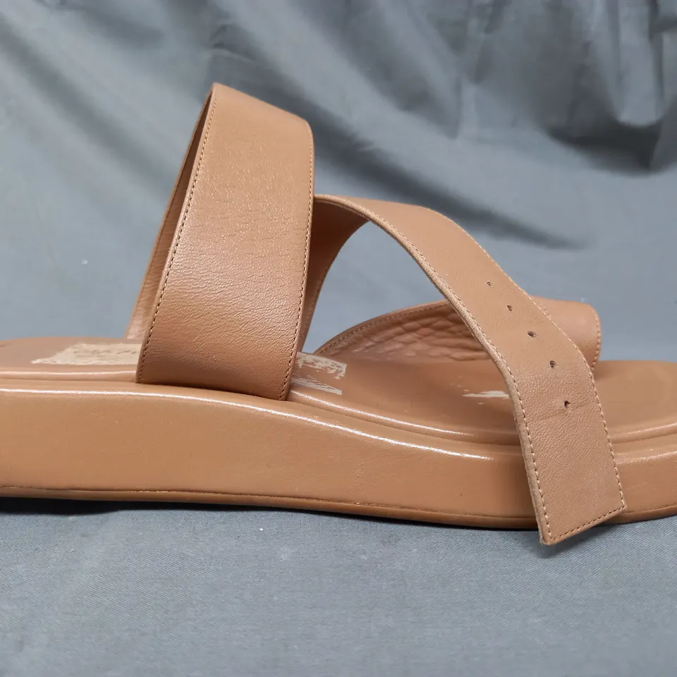 BOXED PAIR OF GIA/RHW WRAP SANDALS IN BROWN EU SIZE 36