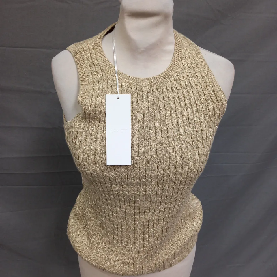 ARKET GOLDEN STRECH VEST - SMALL