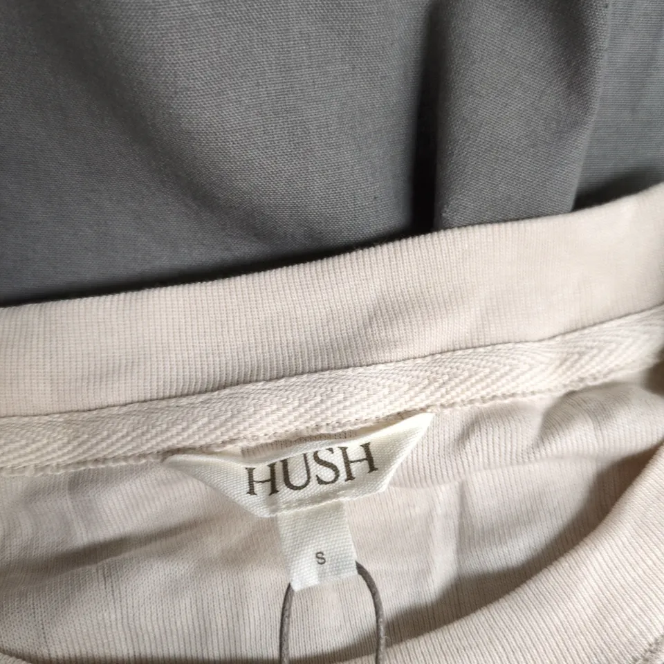 HUSH MATILDA COTTON RAGLAN TOP – ALMOND, UK SIZE S