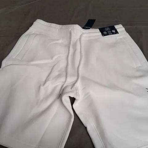 HOLLISTER FLEECE SHORTS 9 IN WHITE - MEDIUM
