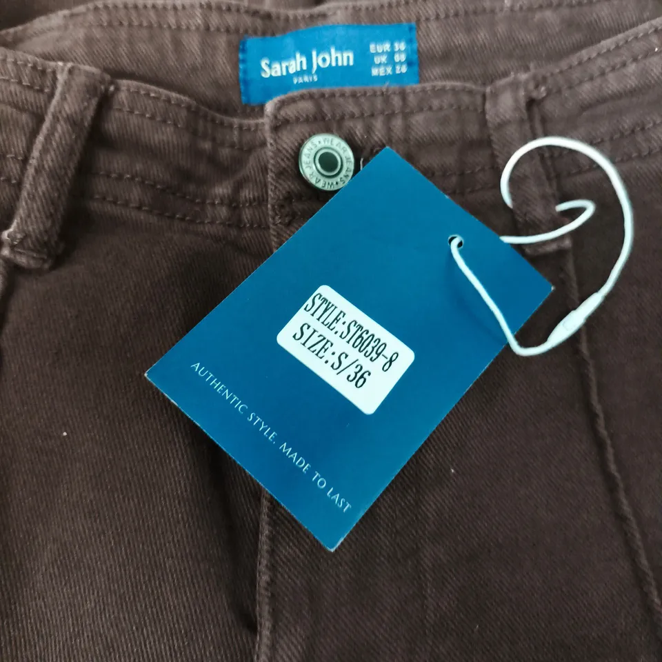 Sarah John Paris Women's Brown Trousers – UK 8 (EU 36) 