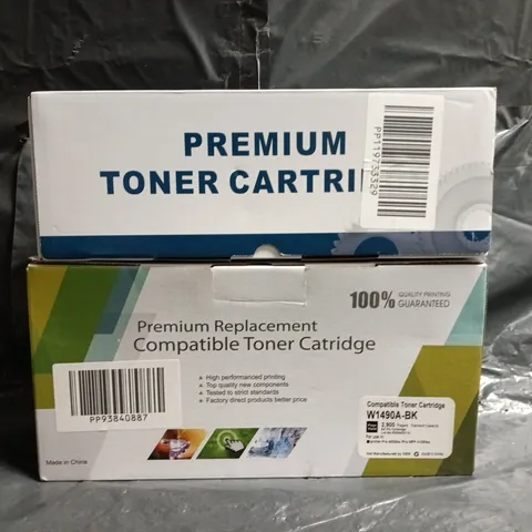 BOX OF APPROXIMATELY 10 ASSORTED PRINTER TONER CARTRIDGES