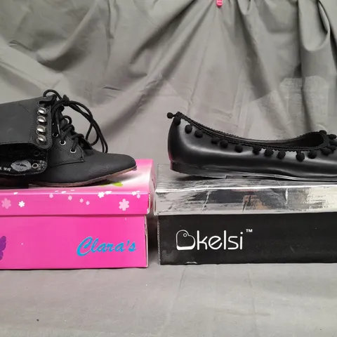 BOX OF APPROX 11 ASSORTED SHOES IN VARIOUS SIZES & COLOURS
