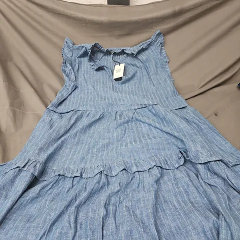 WHITE STUFF ROSIE STRIPE MAXI DRESS IN BLUE MULTI SIZE 16R