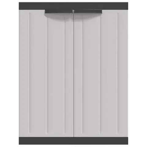 BOXED PLASTIC SINGLE STORAGE CABINET (85CM H X 65CM W X 37CM D) (1 BOX)