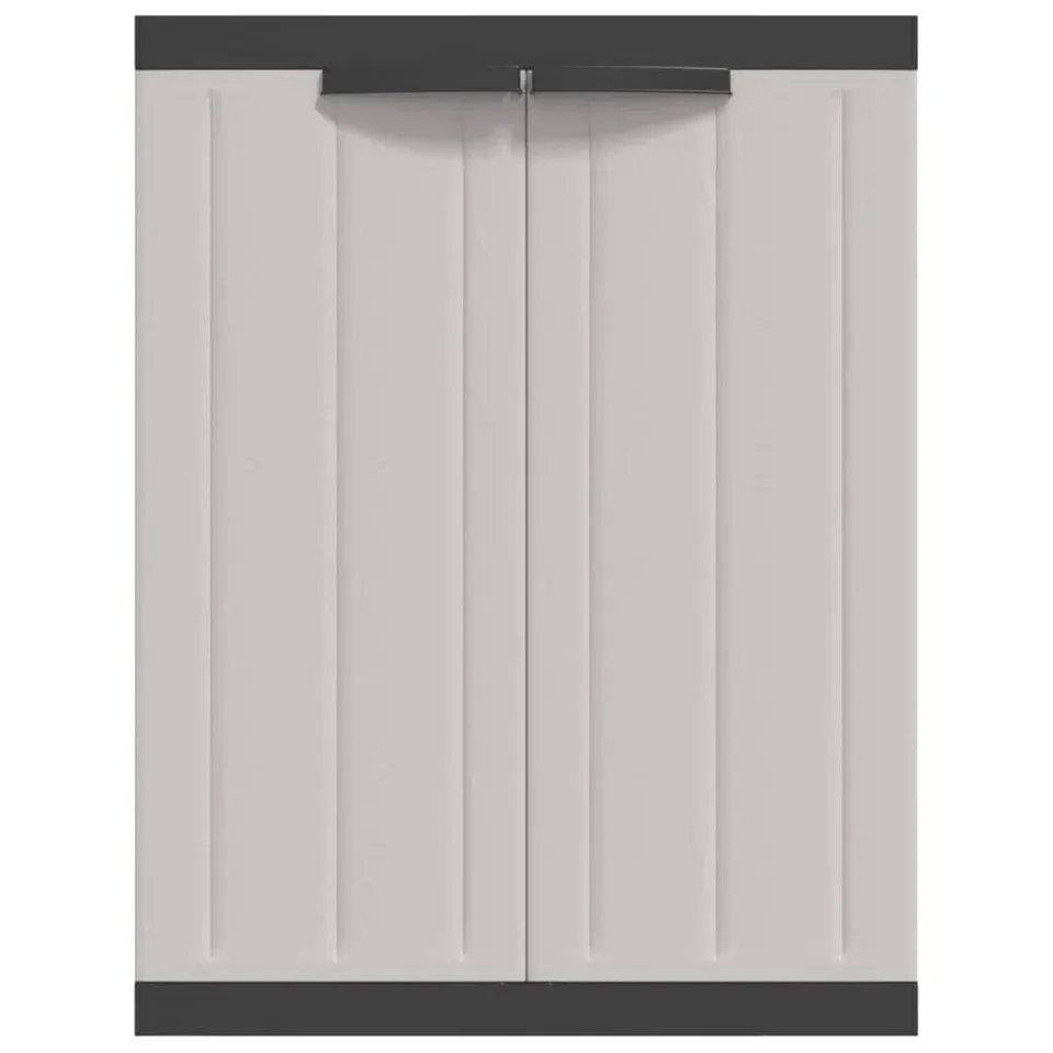 BOXED PLASTIC SINGLE STORAGE CABINET (85CM H X 65CM W X 37CM D) (1 BOX)