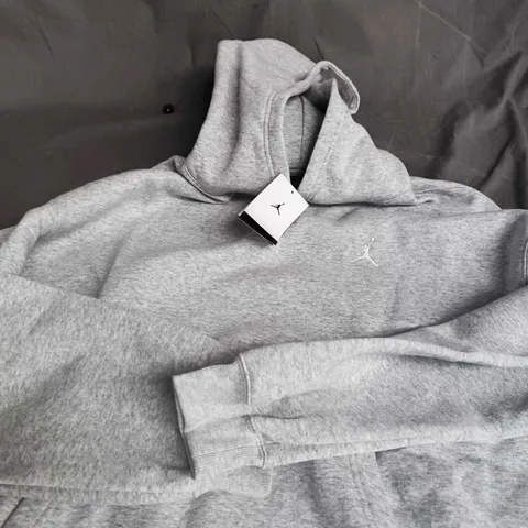NIKE JORDAN MEN'S HOODIE – GREY, OVERSIZED FIT, UK XL